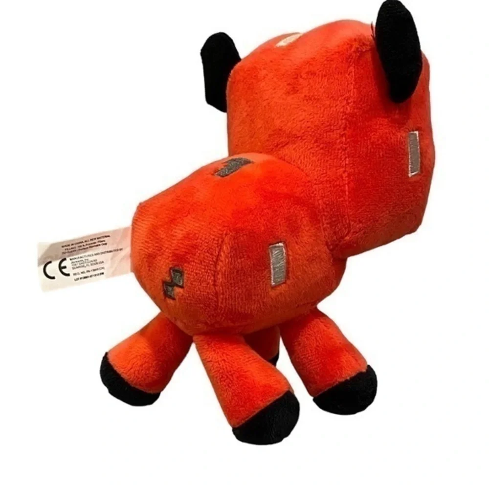 Plush Minecraft Baby Cow Red Gray Mojang Stuffed Animal Jinx 2014 Mushroom